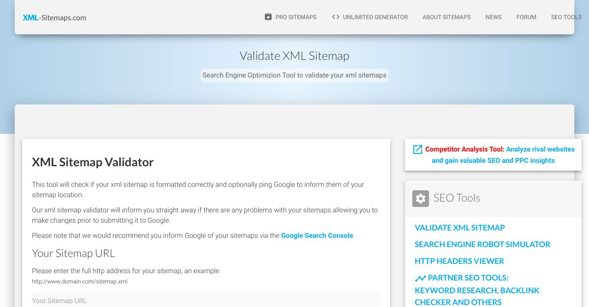 Sitemap Validator cover image